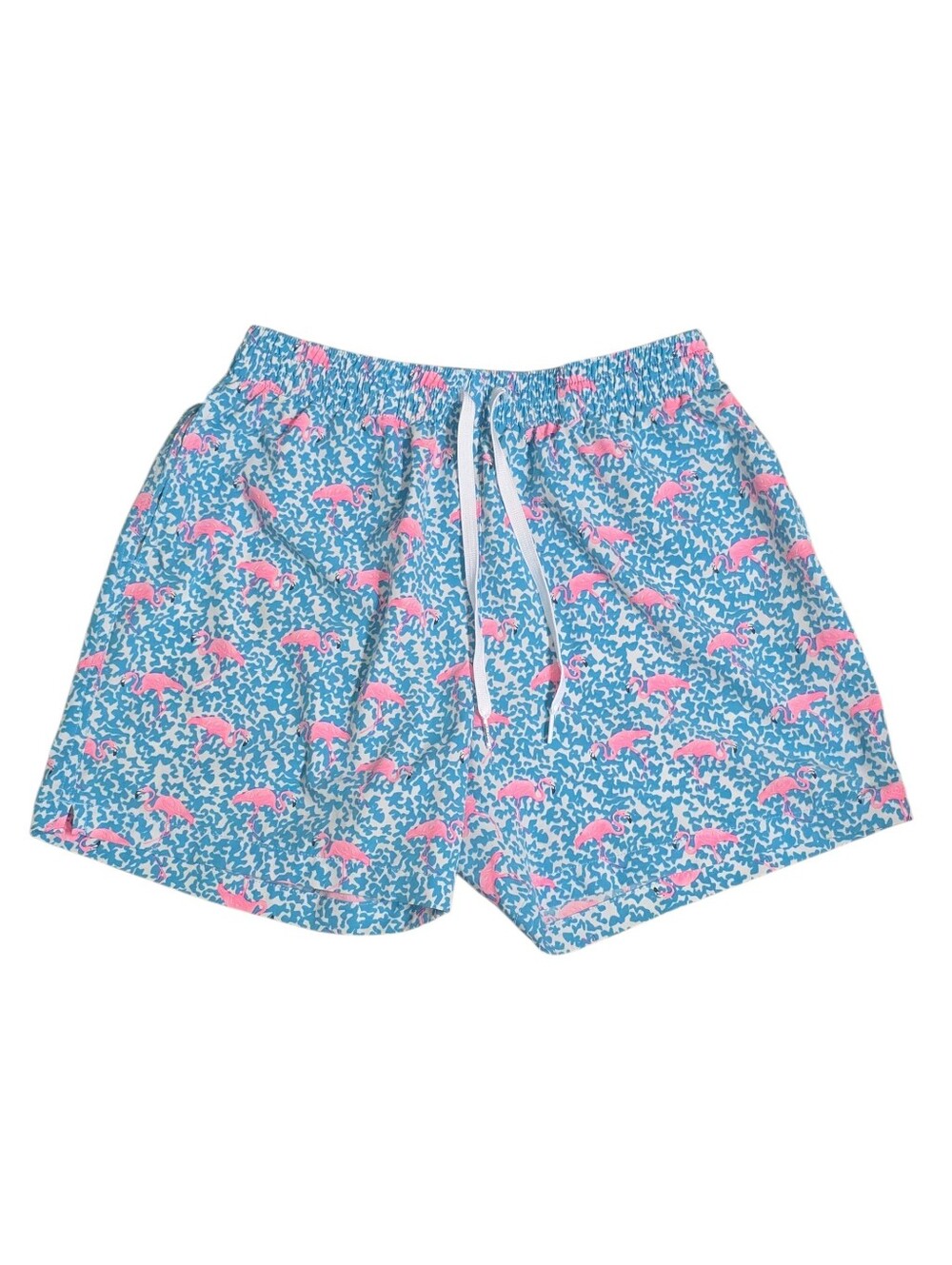 Chubbies Mens Swim Trunks 5.5” Pink Flamingo Mesh Lining Size M